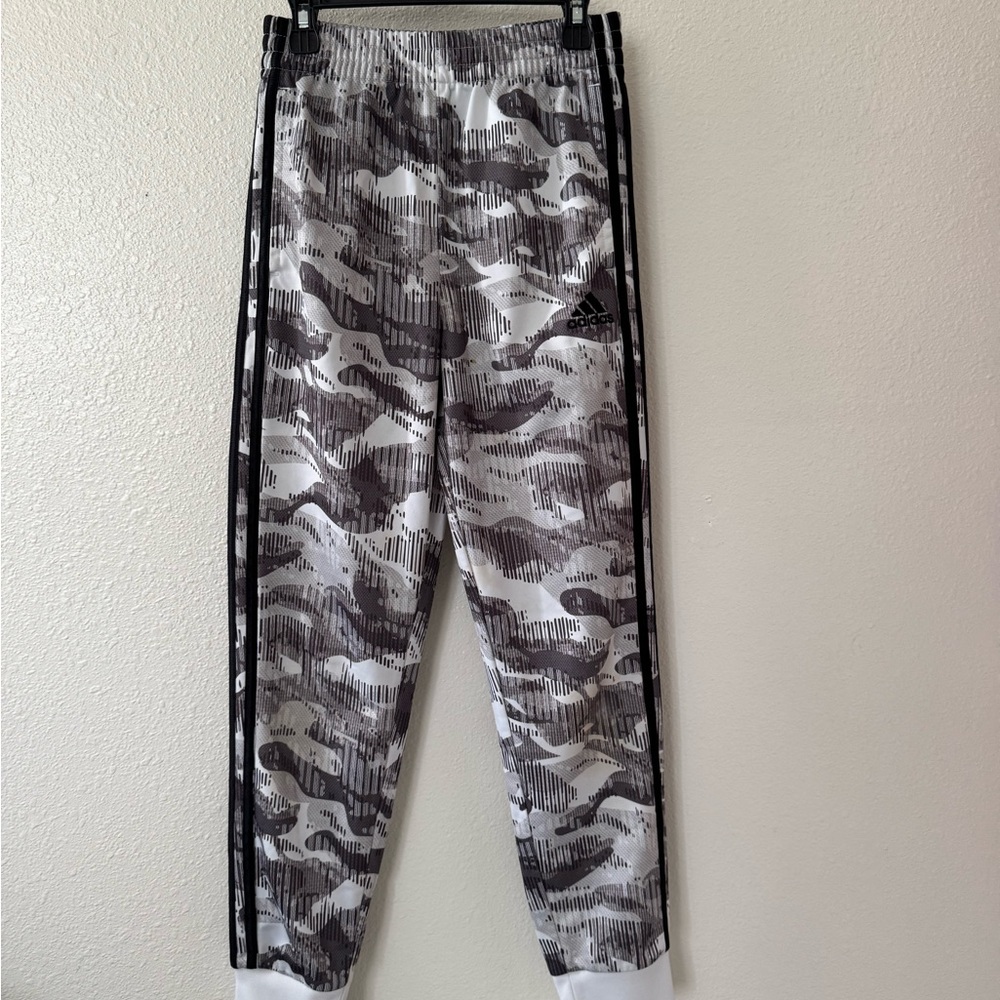 adidas Kids Camo Sweatpants - Gray and Black